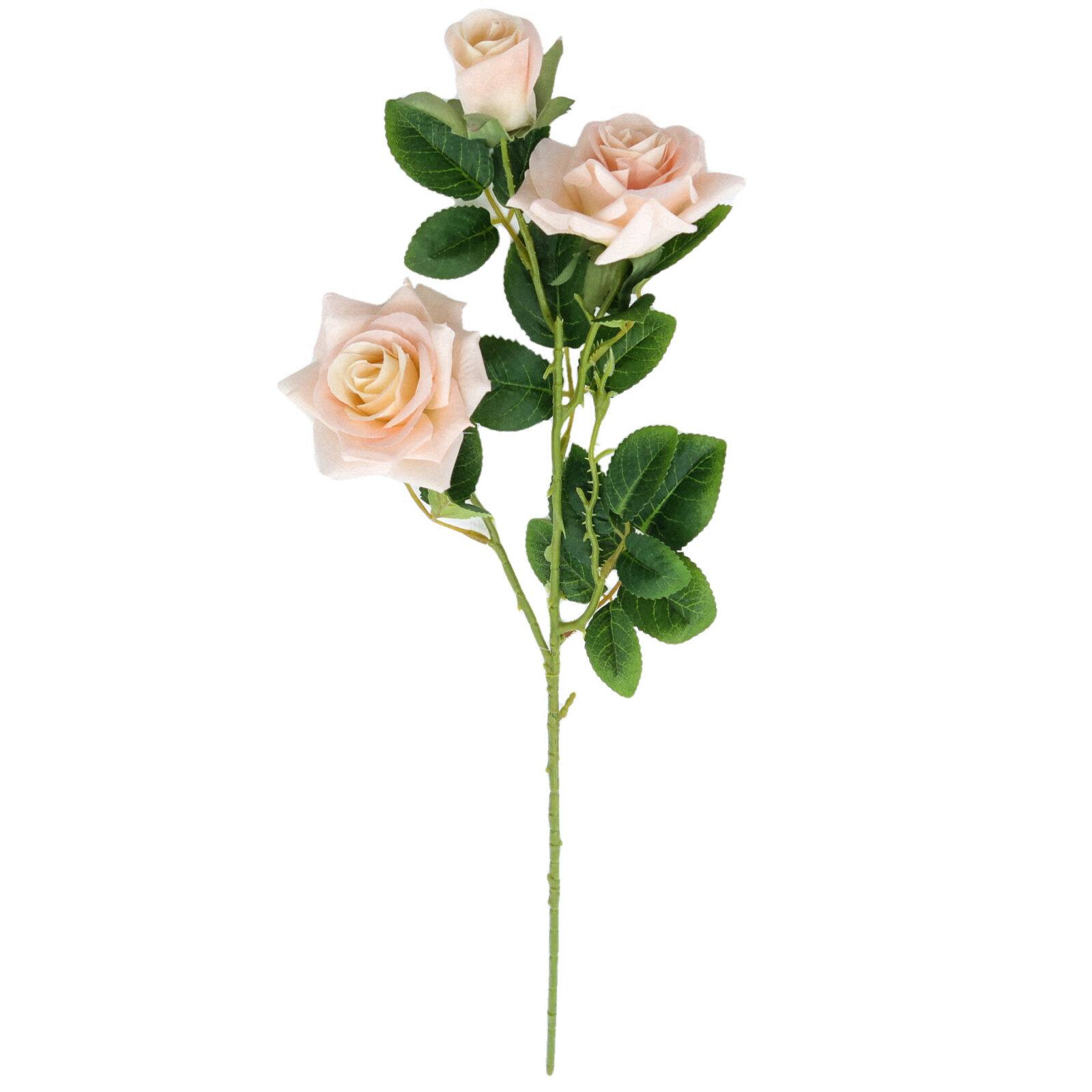 Künstliche Seidenrosen mit Knospe am Stiel - Bild 5
