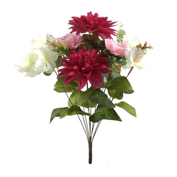 Artificial Dahlia Bouquet with Roses Assorted