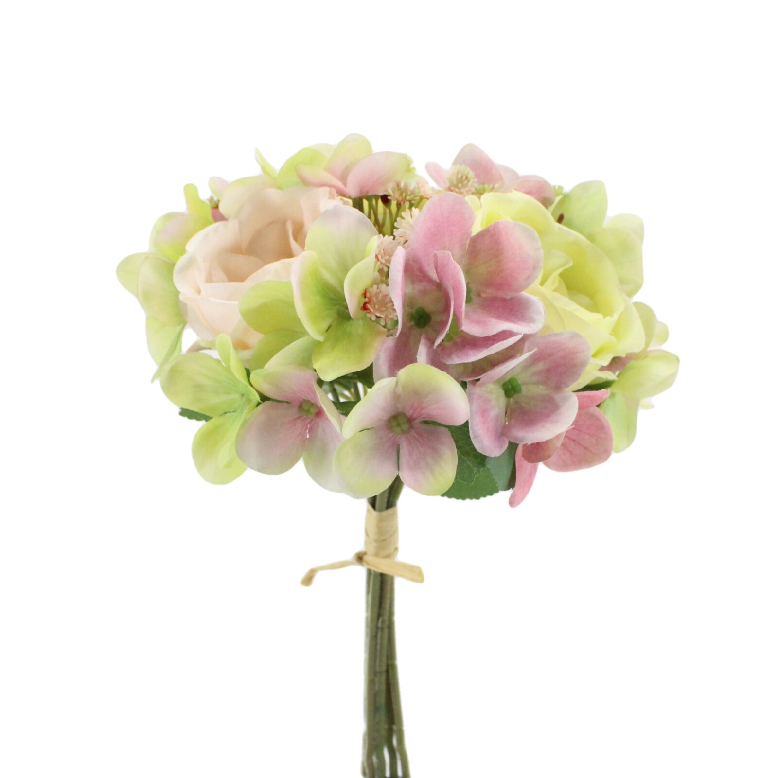 Faux Mixed Rose/Hydrangea Silk Flowers Bouquet - Image 6