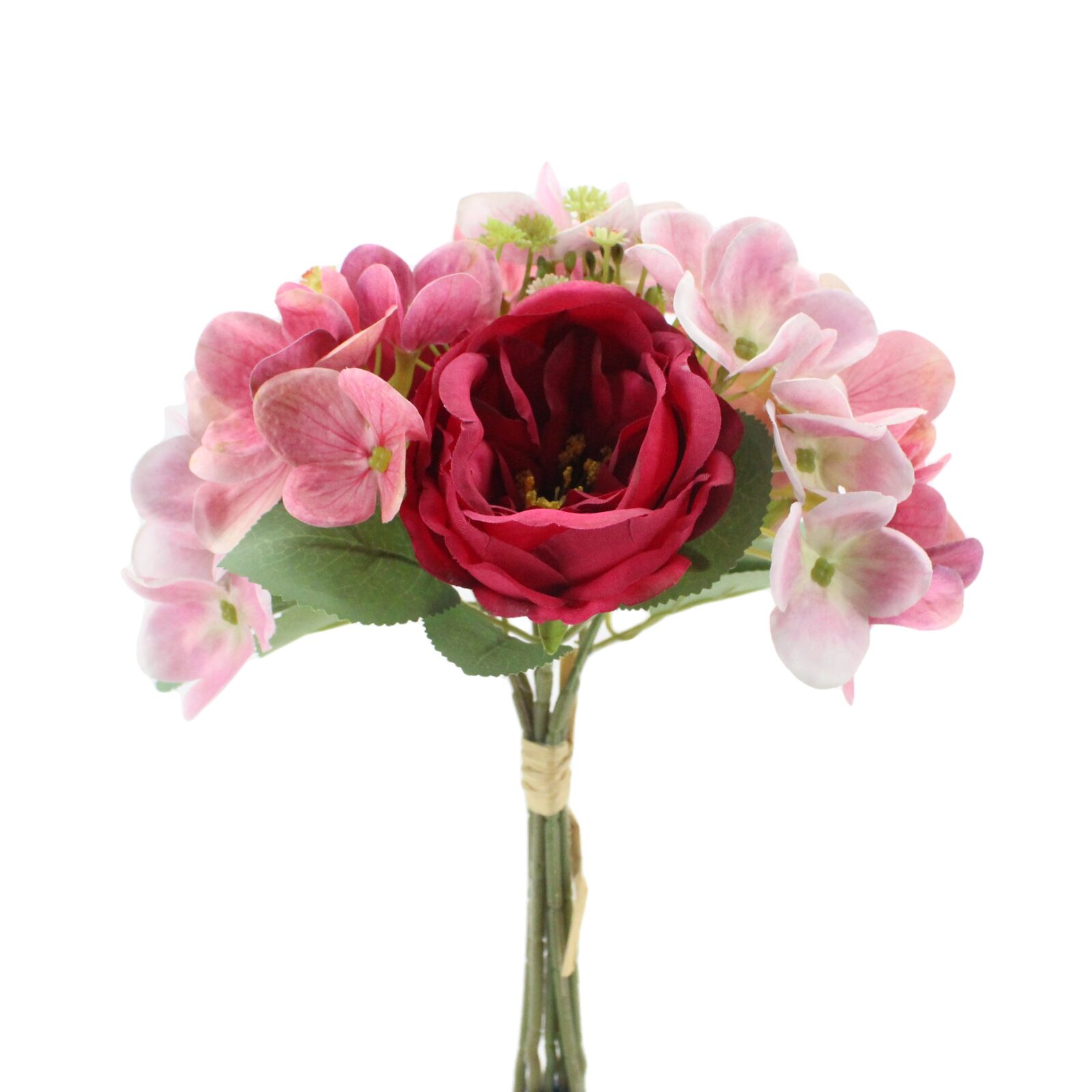 Faux Mixed Rose/Hydrangea Silk Flowers Bouquet - Image 8