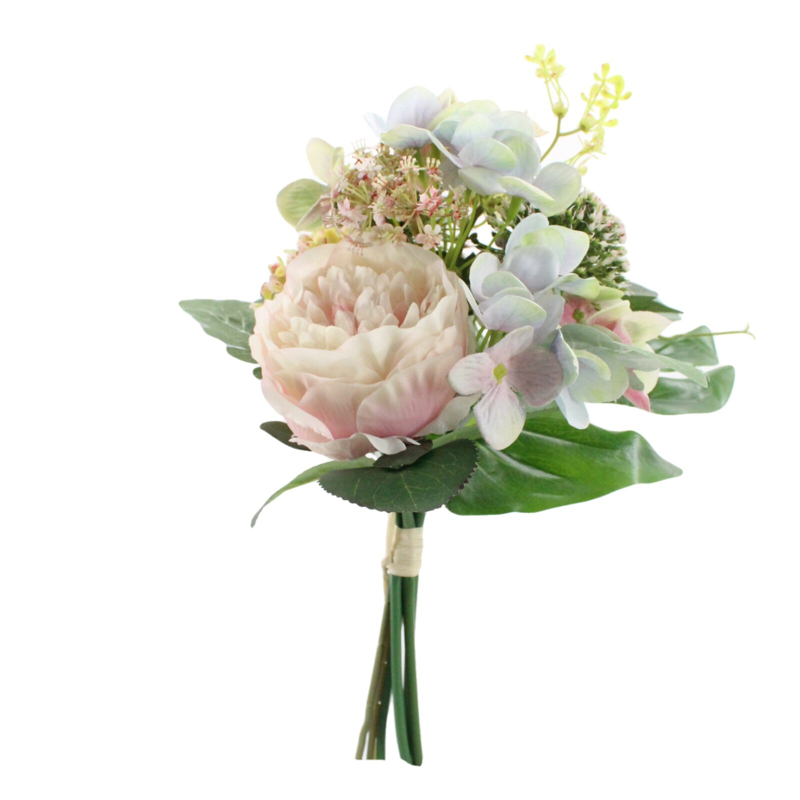Gemischter Blumenstrauß aus Kunstseide-Rosen und Monstera - Bild 4