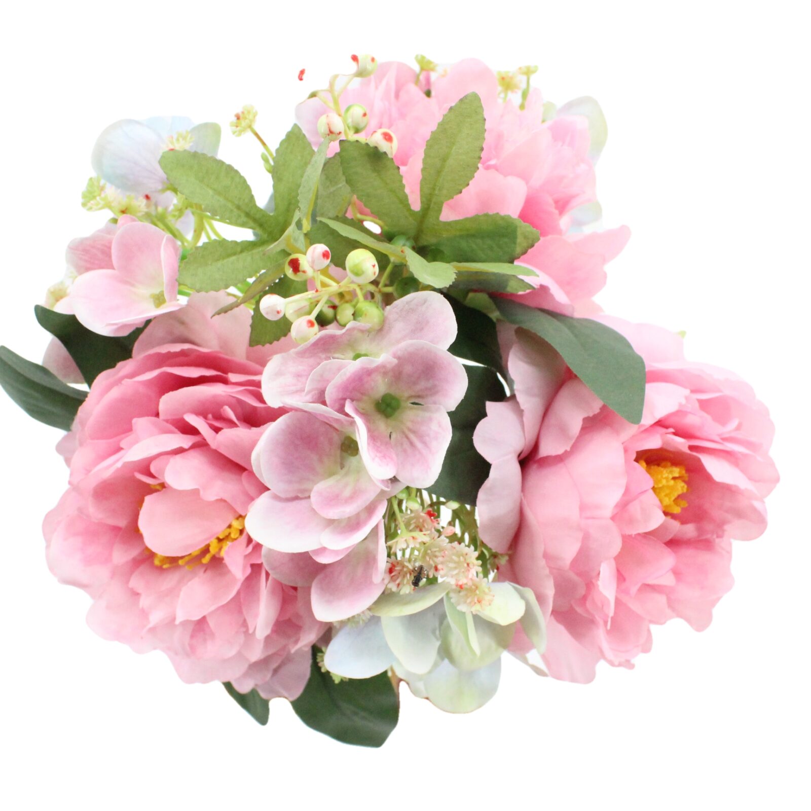 Gemischte Pfingstrosen- und Hortensiensträuße aus Seidenblumen - Bild 2