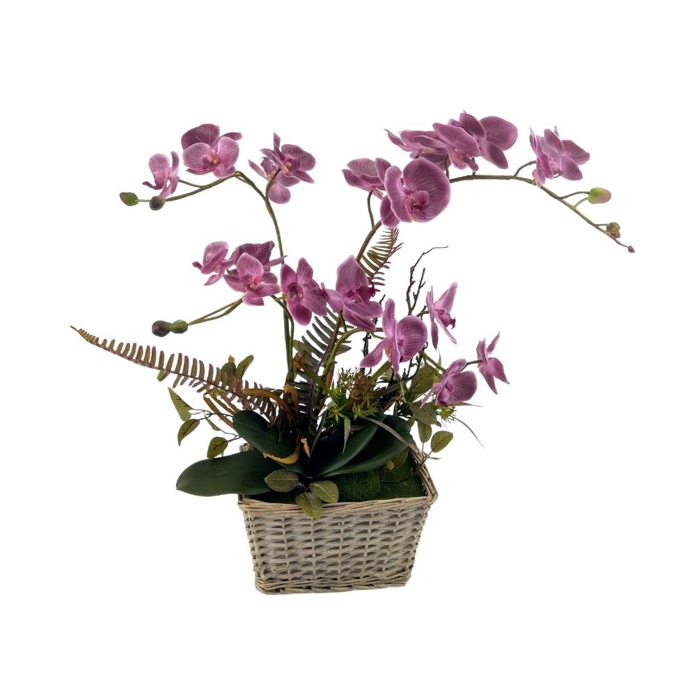 Flowers Arrangement Purple Phalaenopsis Artificial Orchid Flowers