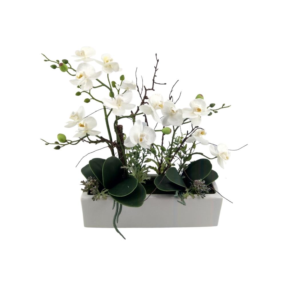 Flower Centerpieces White Phalaenopsis Artificial Orchid Flowers ...