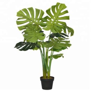 artificial potted monstera deliciosa tree