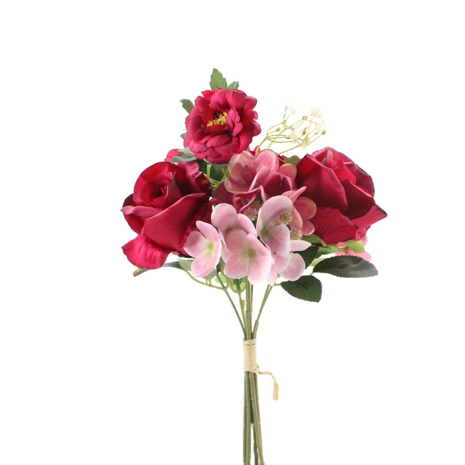 Artificial Rose and Hydrangea Fower Bouquet