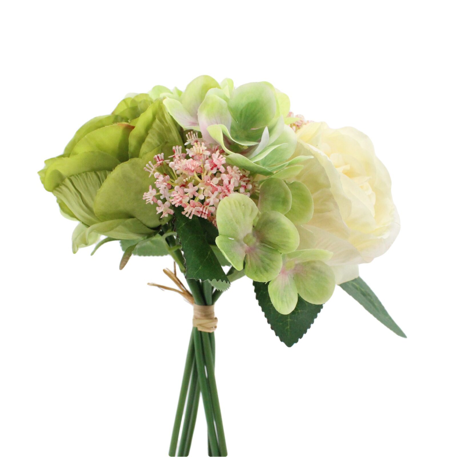 Faux Rose, Hydrangea and Gypsophila Bouquet