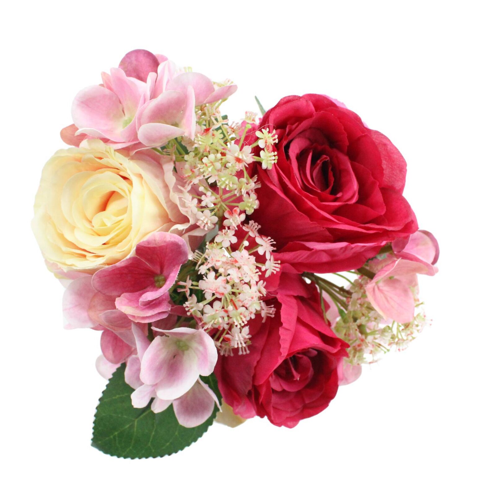 Faux Rose, Hydrangea and Gypsophila Bouquet - Image 4