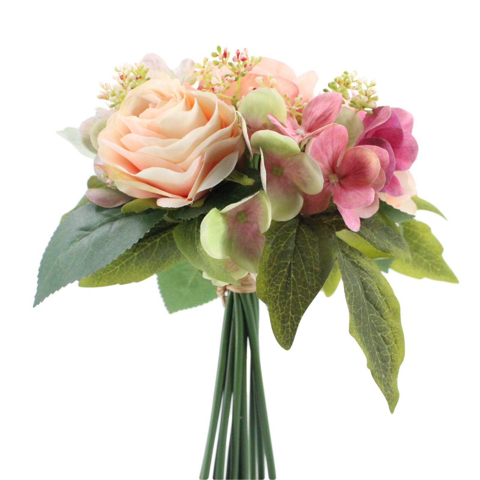 Faux Rose, Hydrangea and Gypsophila Bouquet - Image 6