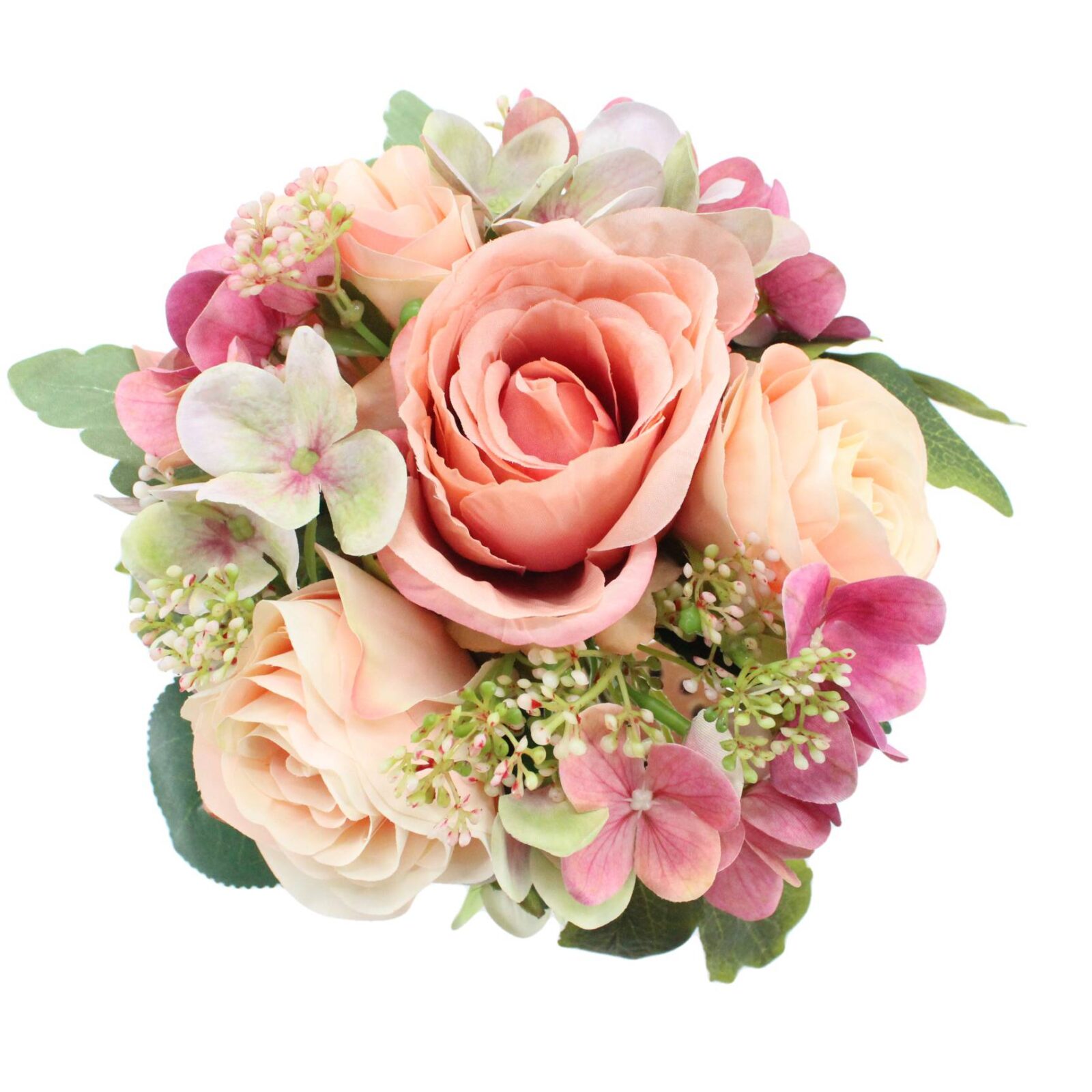 Faux Rose, Hydrangea and Gypsophila Bouquet - Image 7