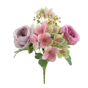 Rose Hydrangea Artificial Flower Bushes