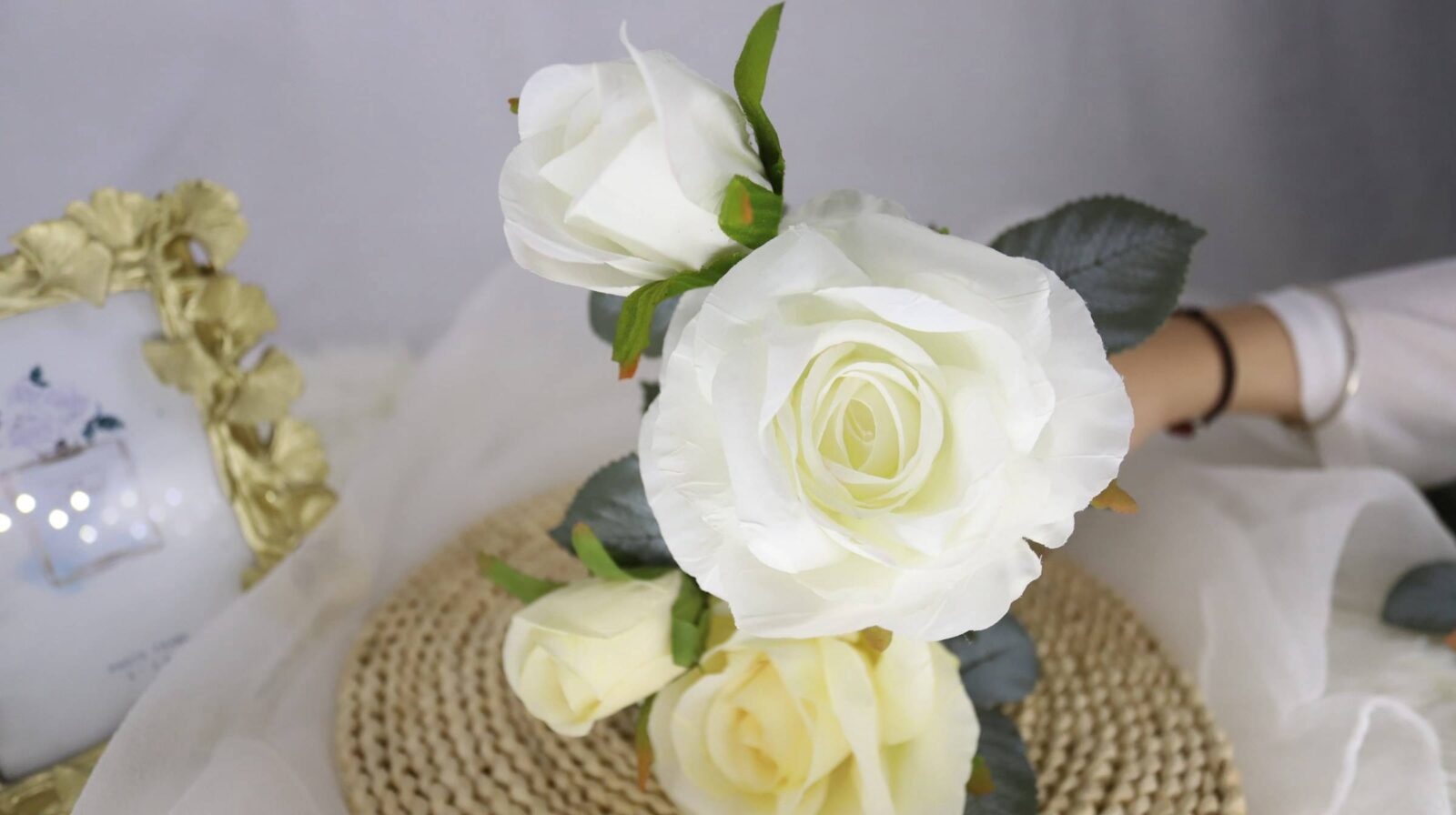 Artificial Roses Flower Branch - Image 7