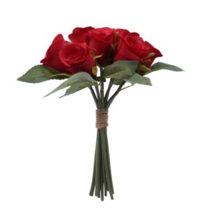 Silk Rose Bud Artificial Bunch Flowers