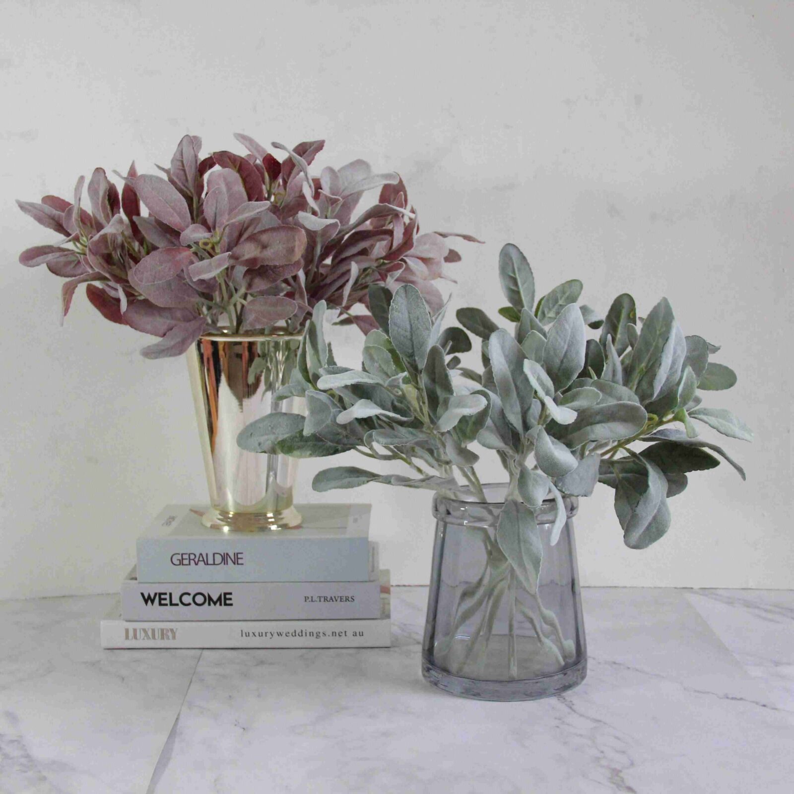 Faux Flocked Lamb's Ear Leaves - Image 8