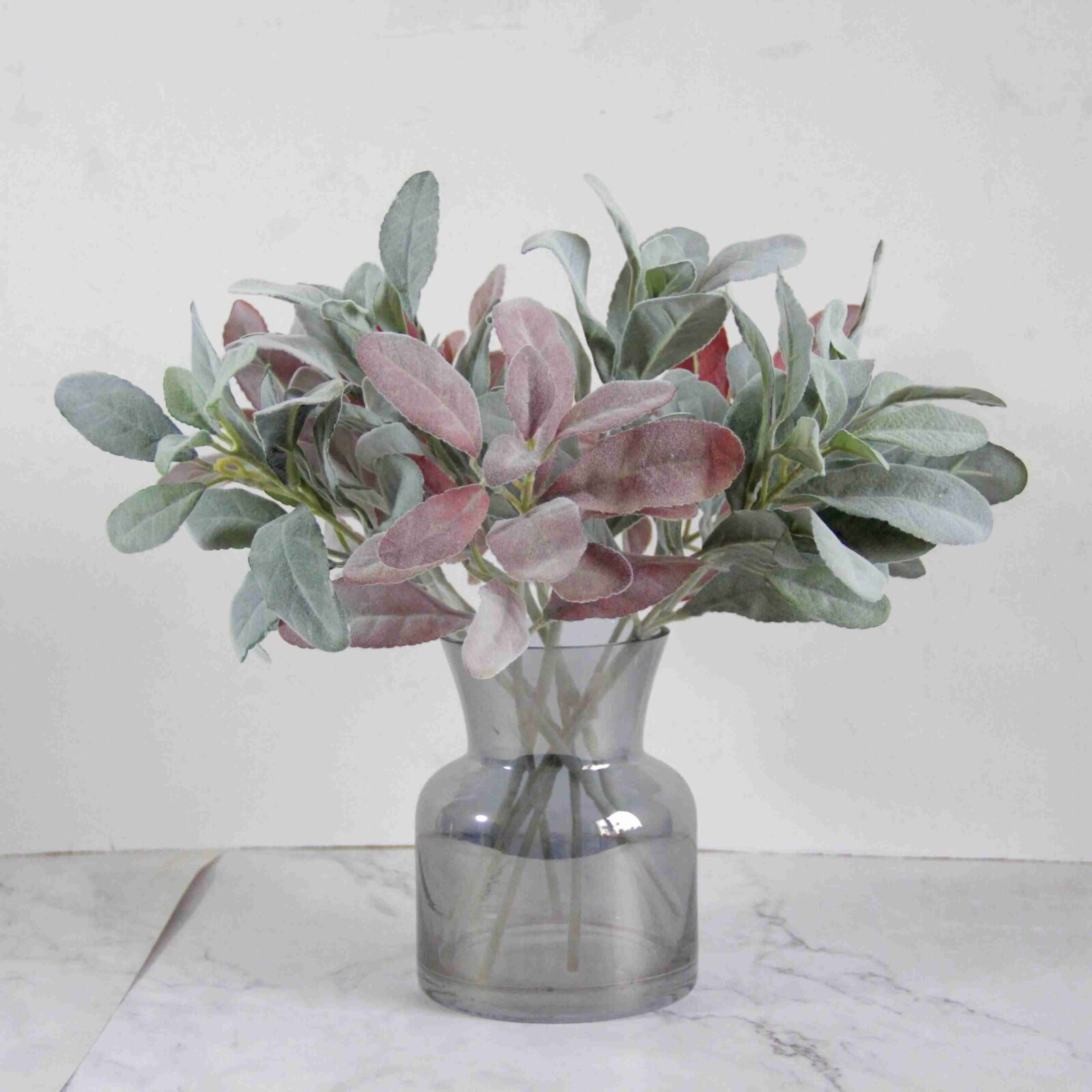 Faux Flocked Lamb's Ear Leaves - Image 2