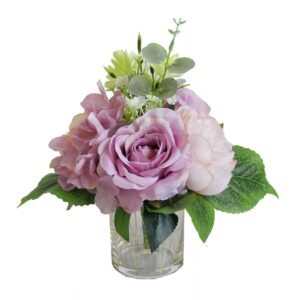 Faux Peony & Rose Bouquet Decor