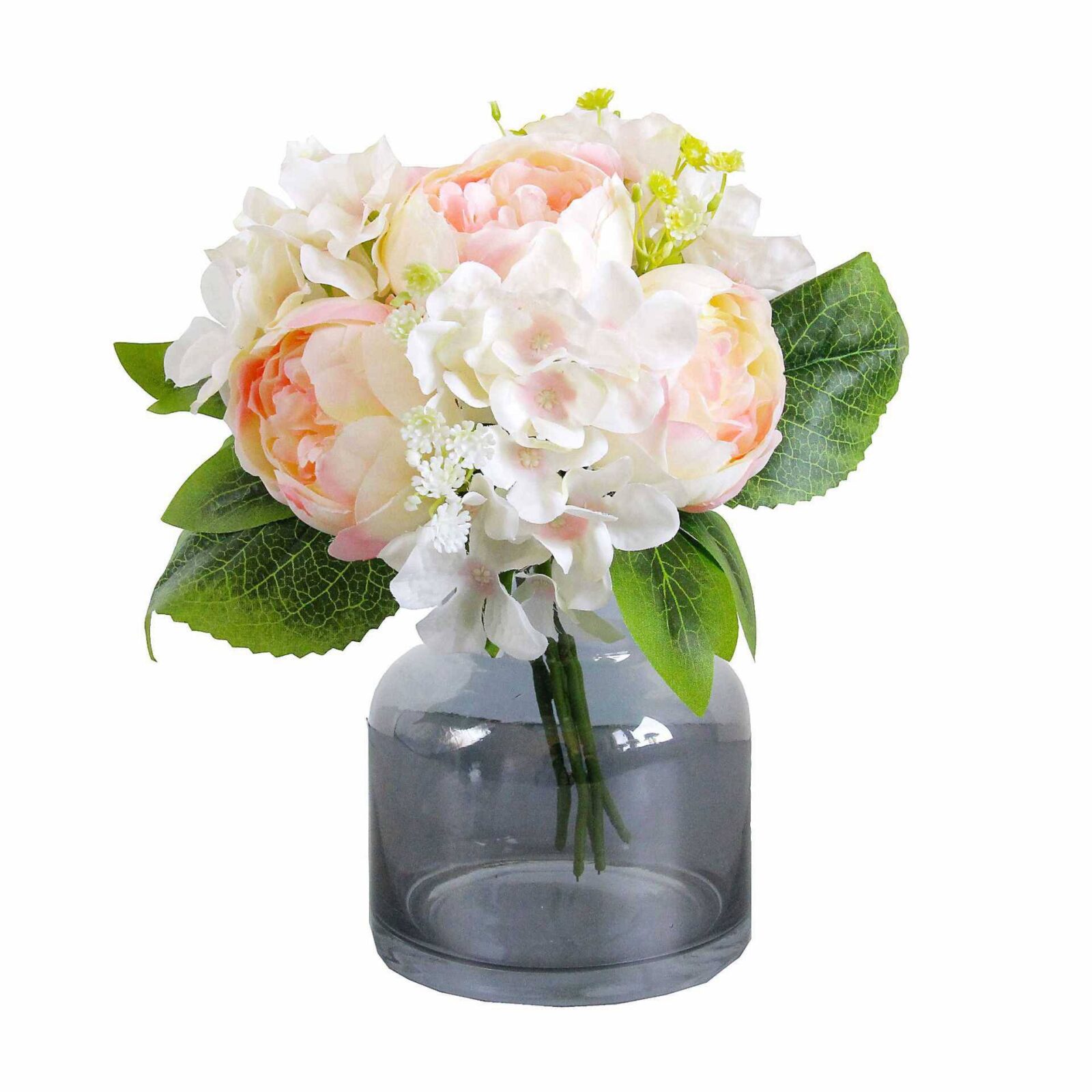 Peony & Hydrangea Silk Bouquet Flowers