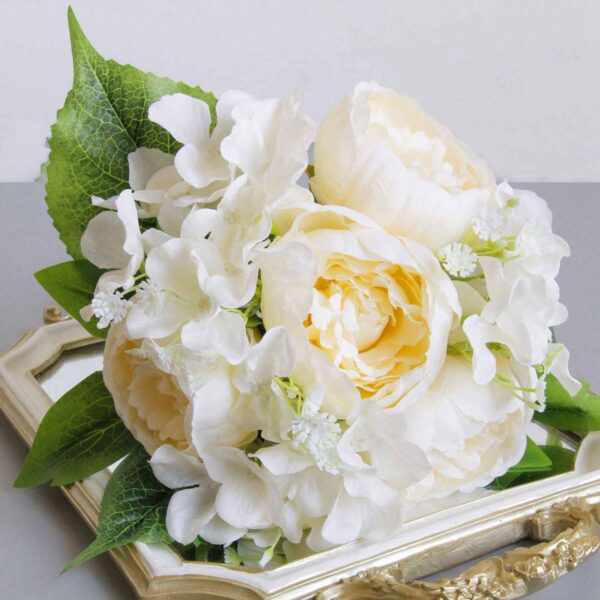 Peony & Hydrangea Silk Bouquet Flowers