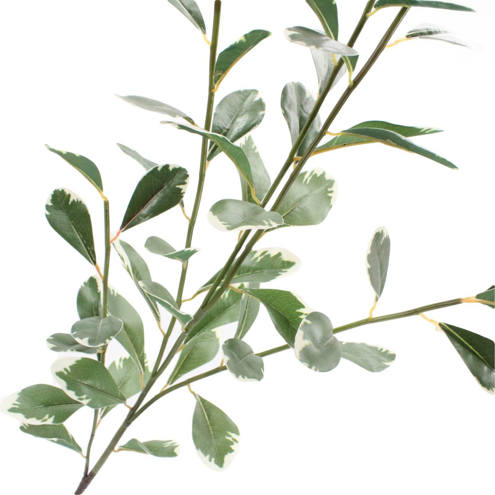 Faux Green Variegated Leaf Spray - Image 2