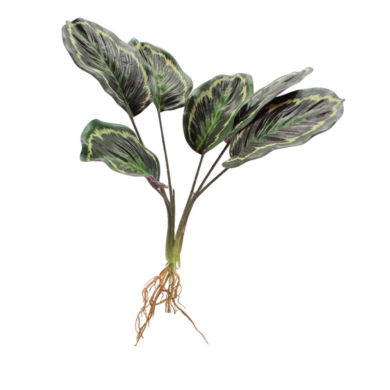 12.6" Künstlicher Calathea-Pflanzenstrauch mit Wurzel
