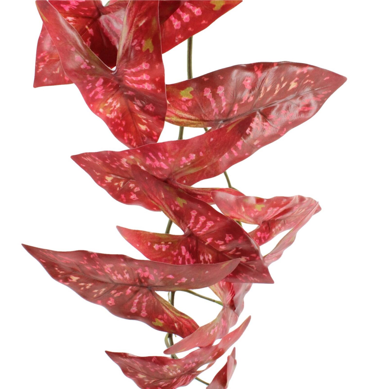 Artificial Hanging Plant Variegated Alocasia Garland - Image 7