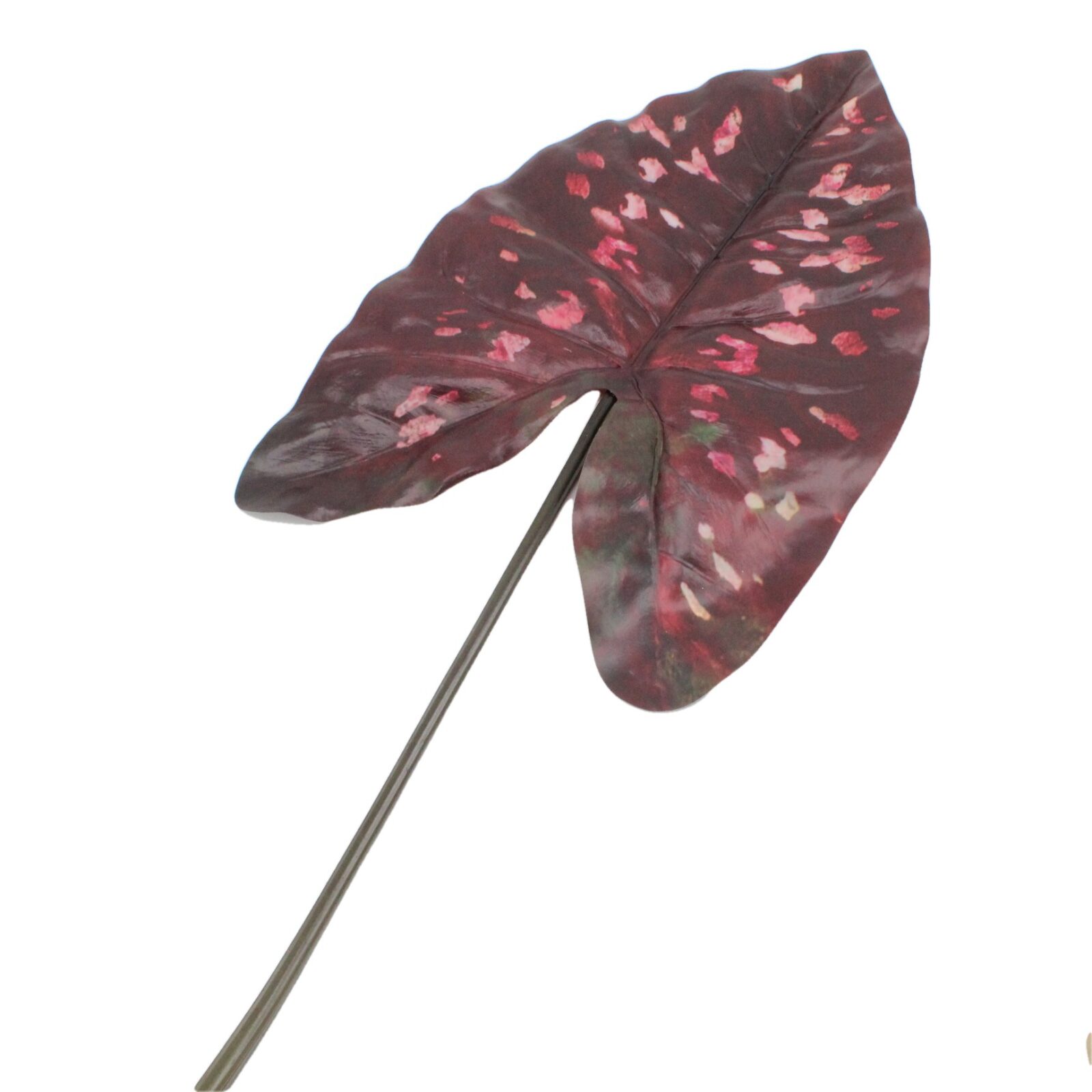 Artificial Variegated Caladium Bicolor Leaf - Image 3