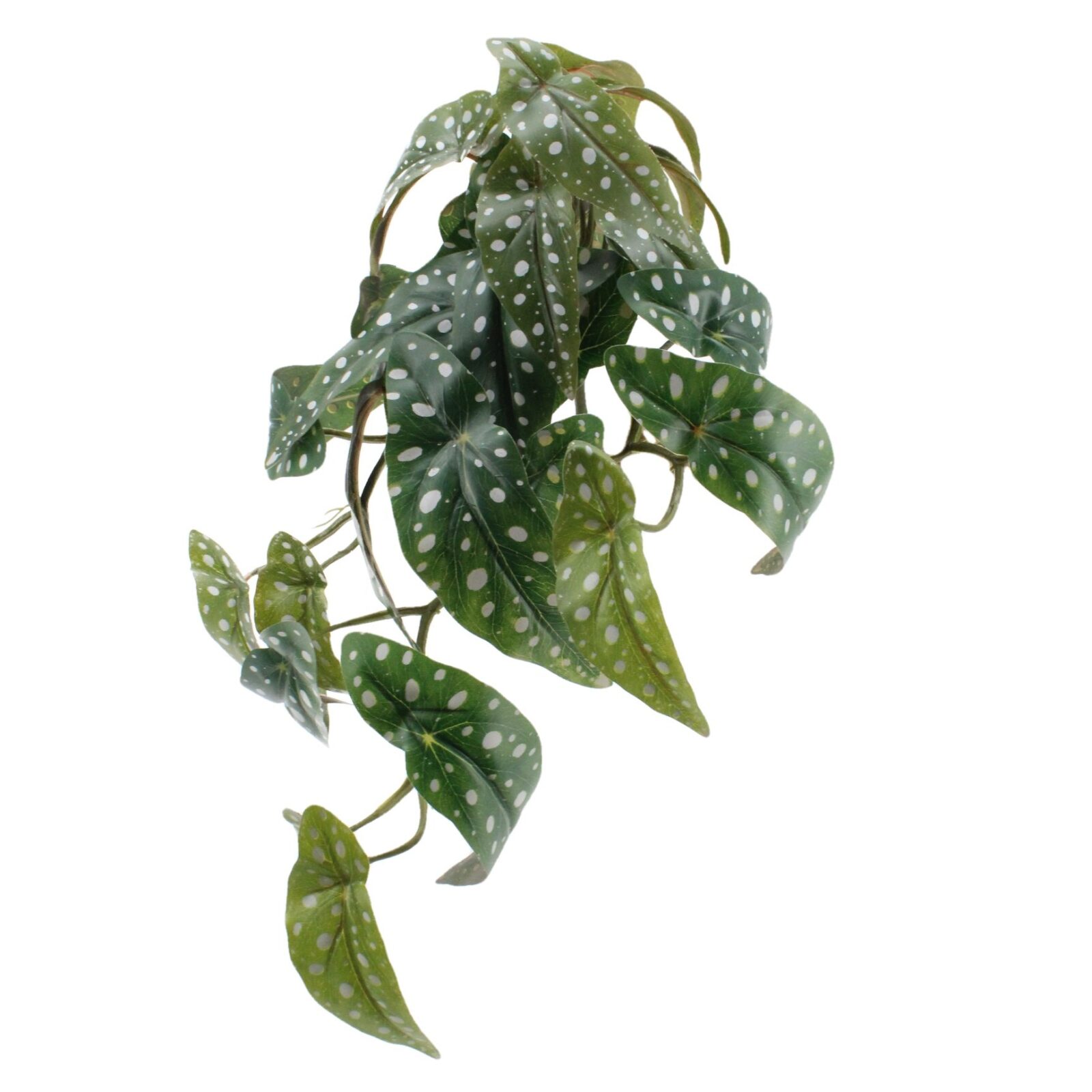 12.6" Faux Begonia Hanging Plant - Image 2