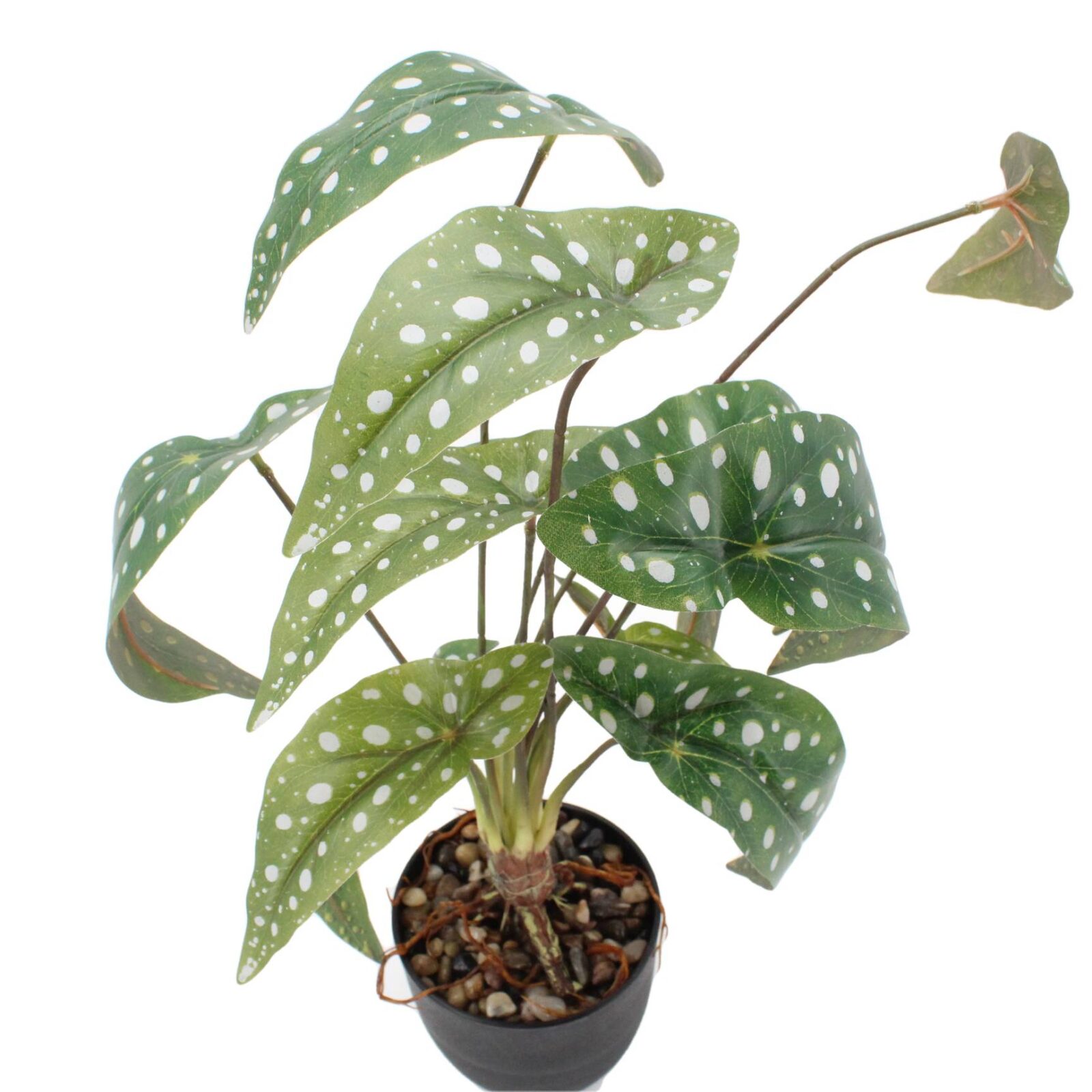 21.6" Artificial Potted Begonia Leaf - Image 2