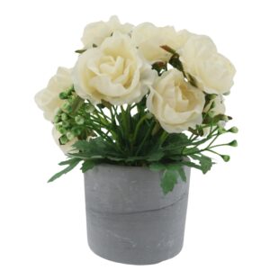 Rose Artificial Flower with Pot