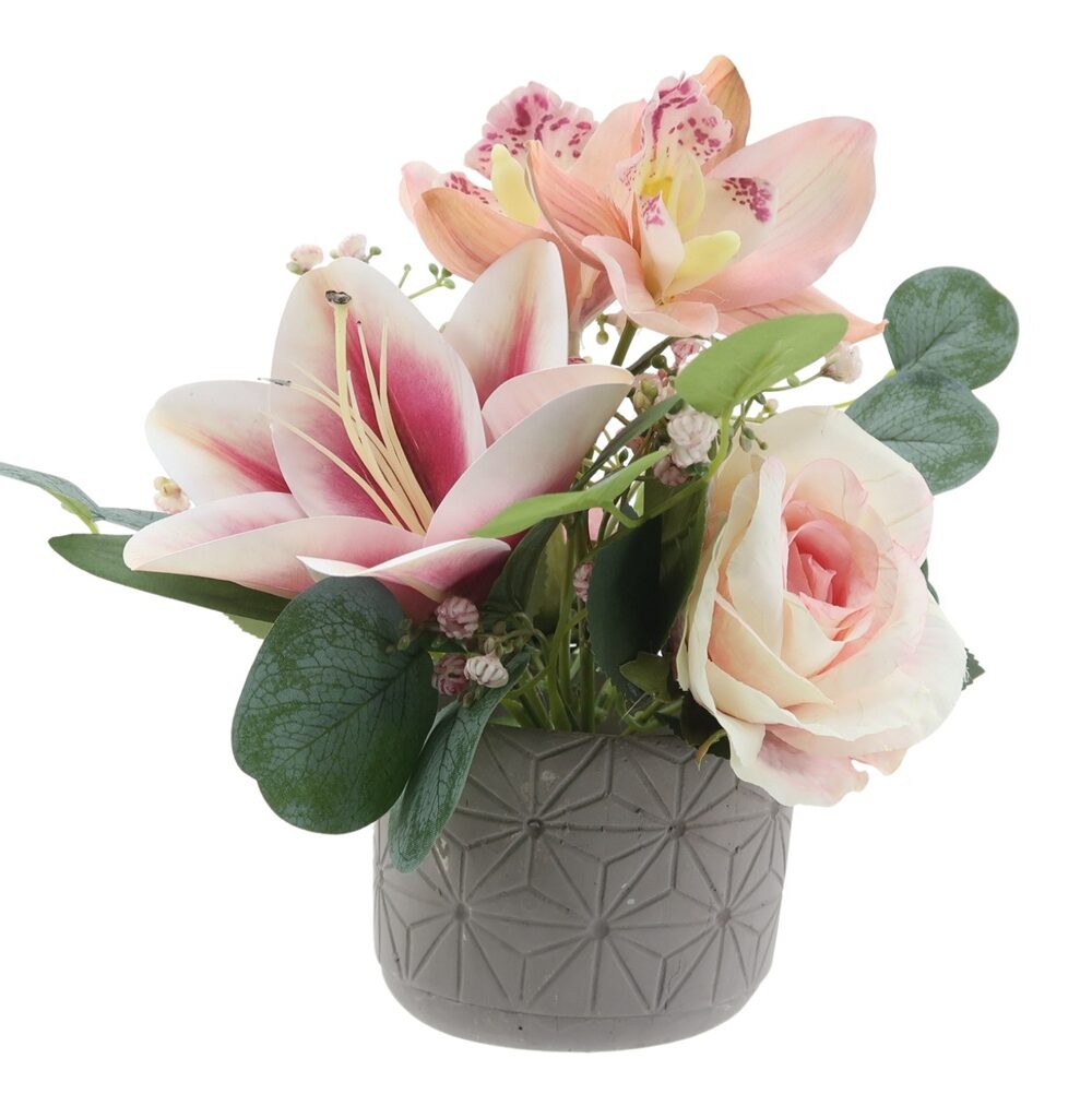 Potted Faux Flower Arrangements