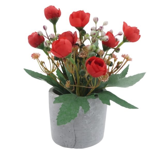 Rose Artificial Flower with Pot