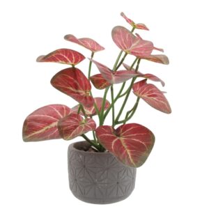 Caladium Artificial Plants with Pot