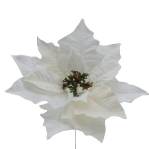 Artificial White Poinsettias Flowers