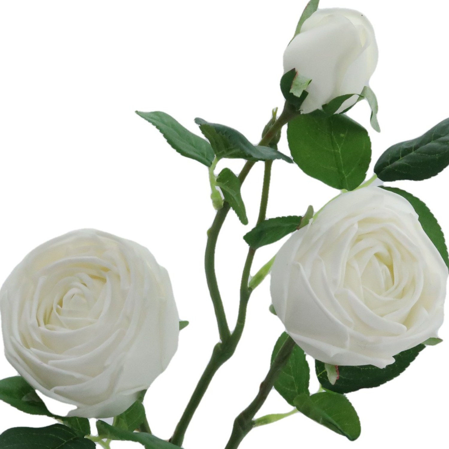 Artificial White Roses With Stem