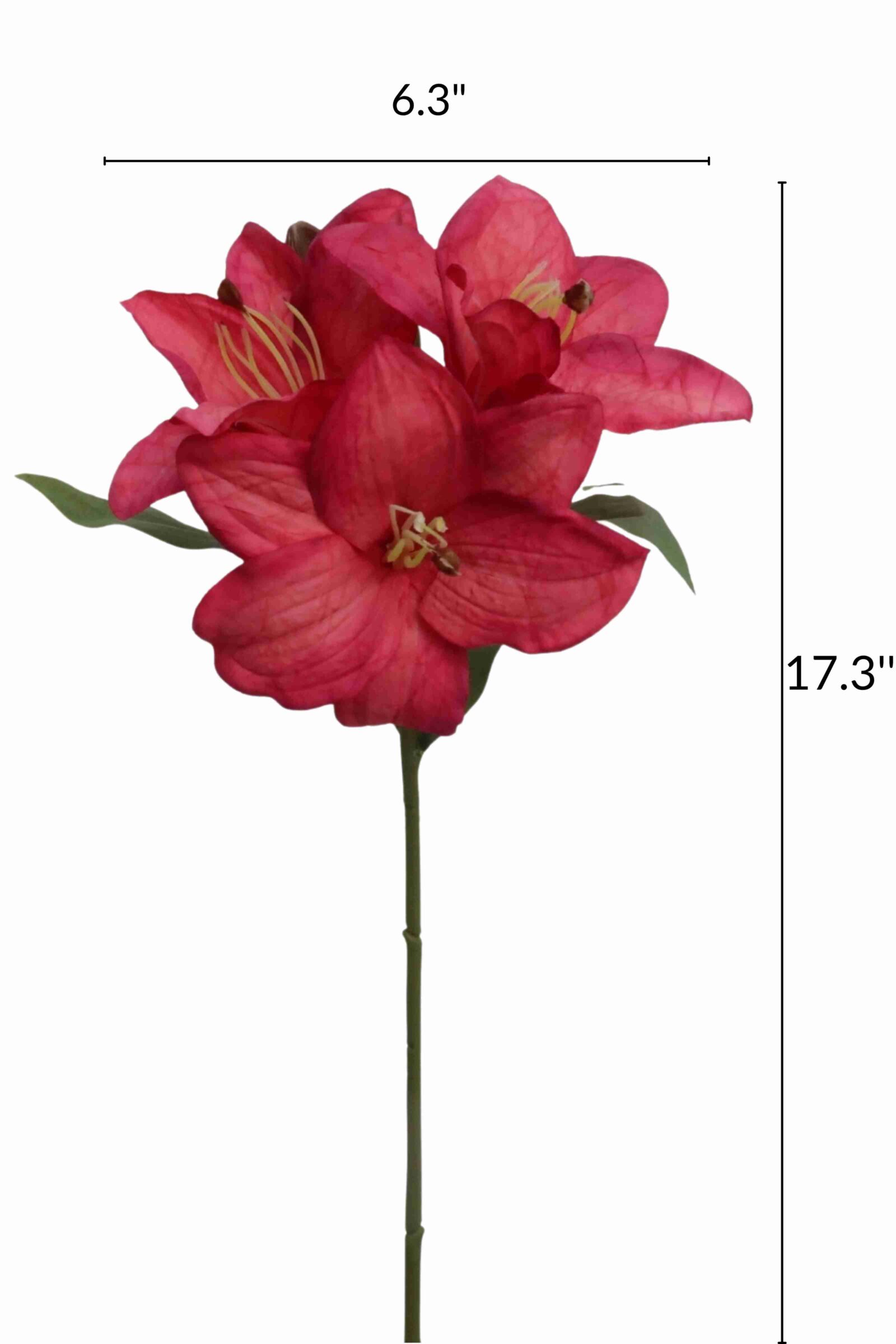 7 Colors Artificial Lily Flower Stem with 3 Blooms – 17.3" - Image 8