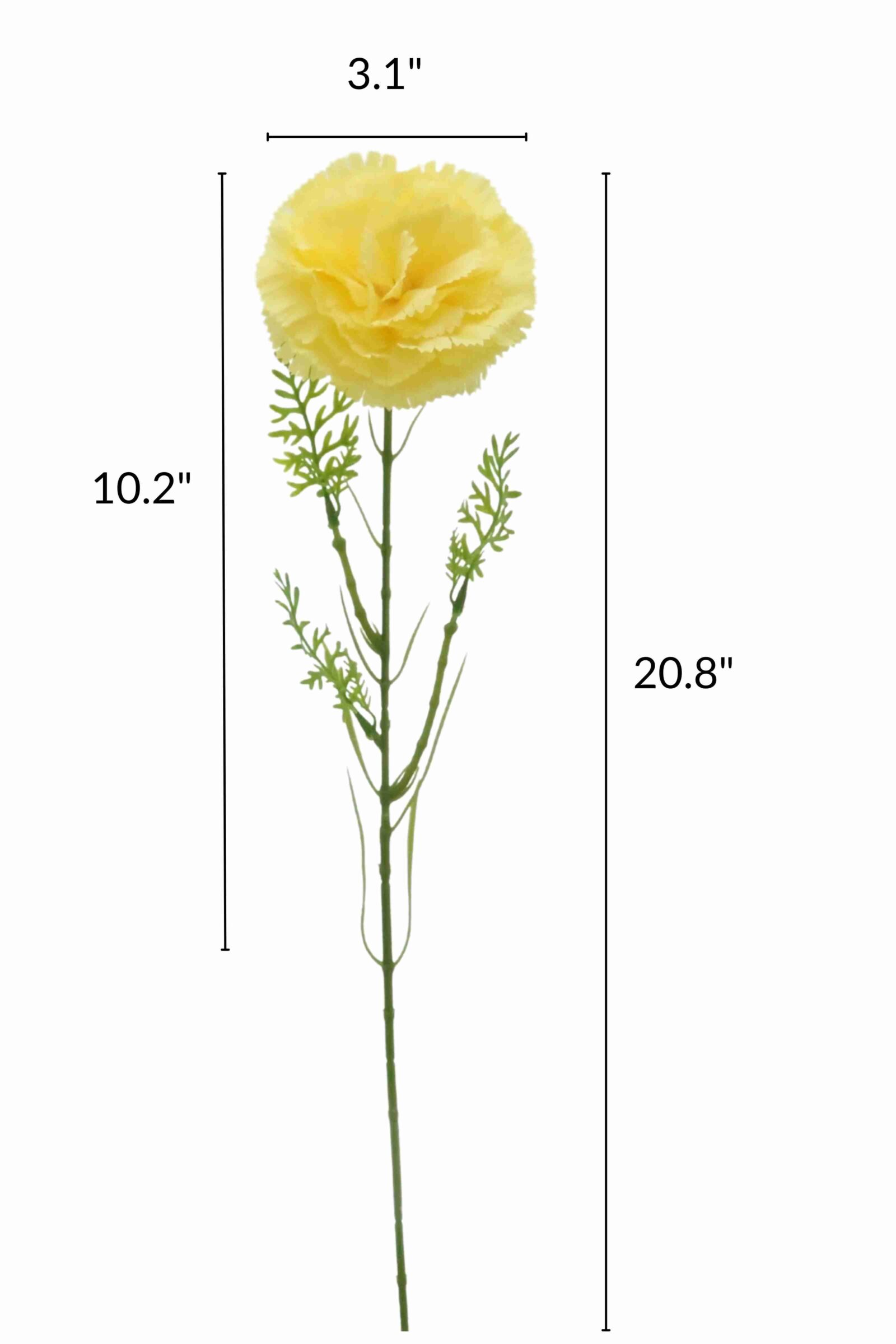 11 Colors Realistic Faux Carnation Flowers Stems- 20.8" - Image 8