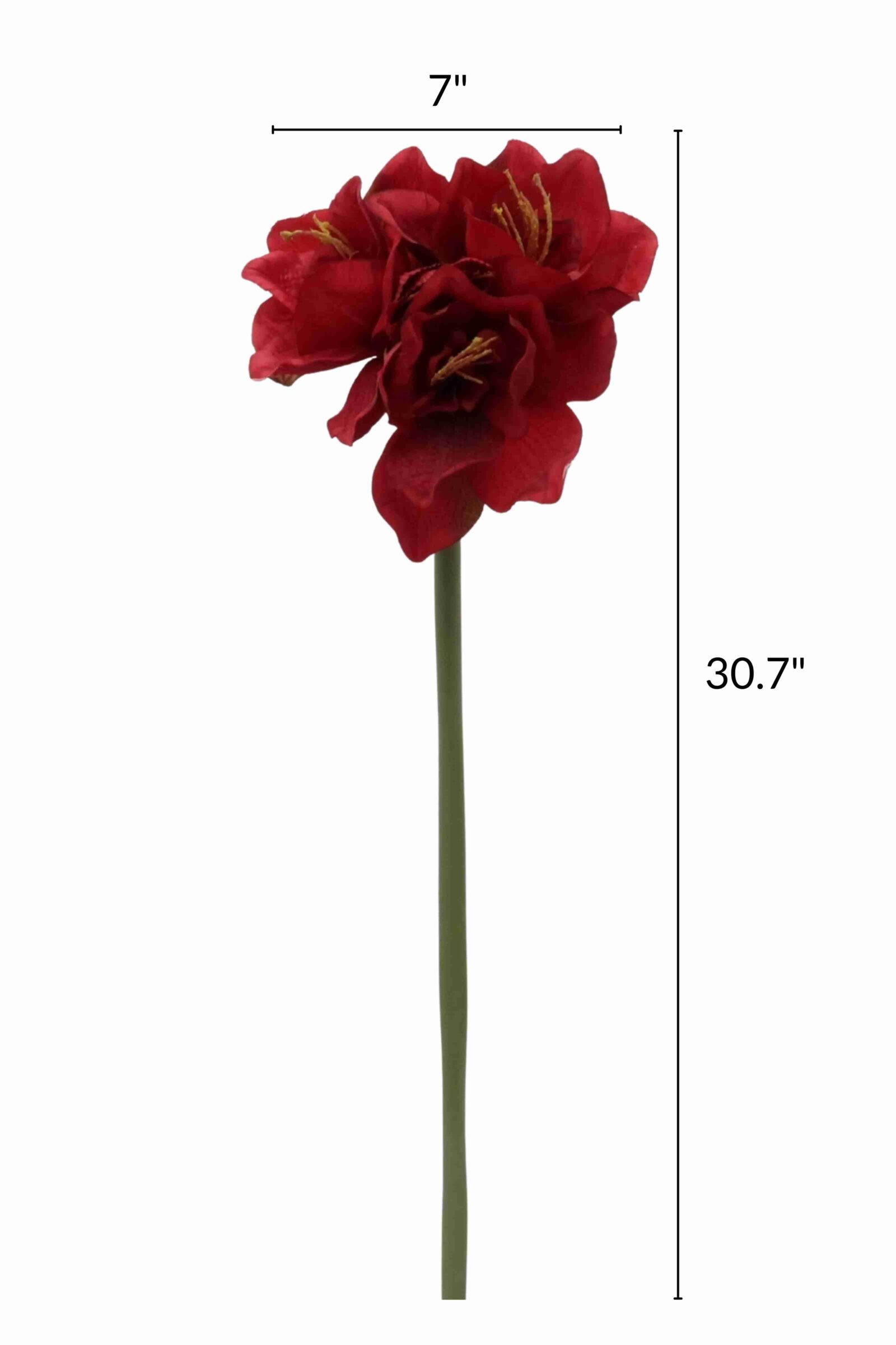 4 Heads Artificial Amaryllis Flower Stem -30.7" - Image 8