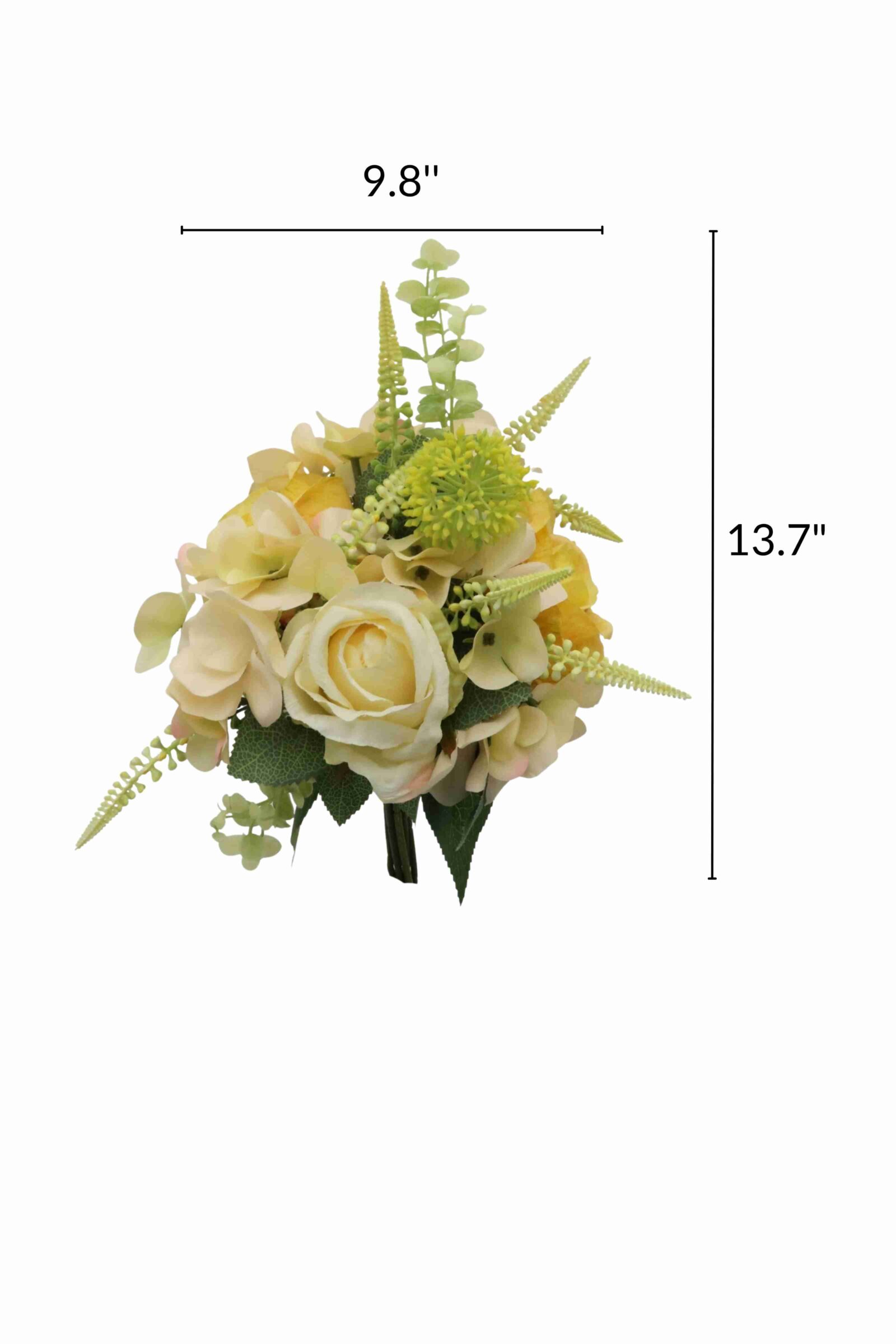 5 Colors Silk Artificial Rose & Hydrangea Flower-13.7'' - Image 7
