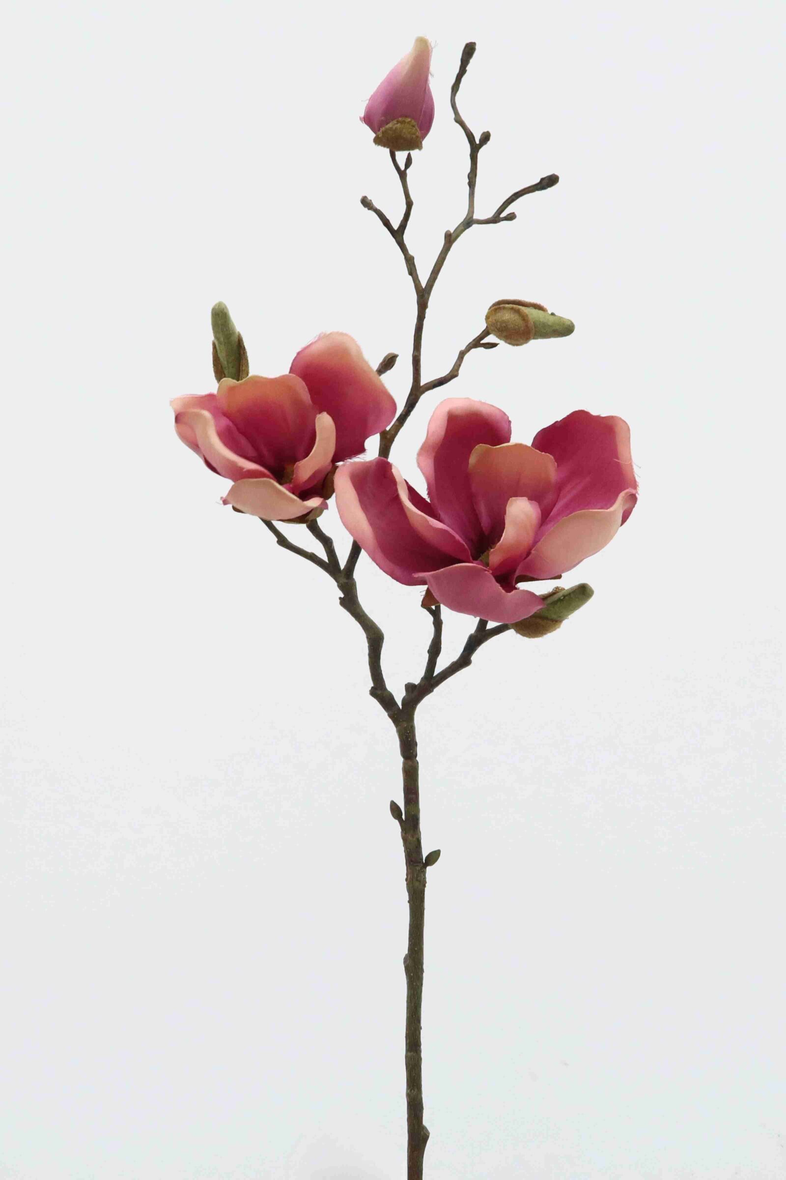 6 Colors Faux Magnolia Flower with Buds – 19.6'' - Image 5