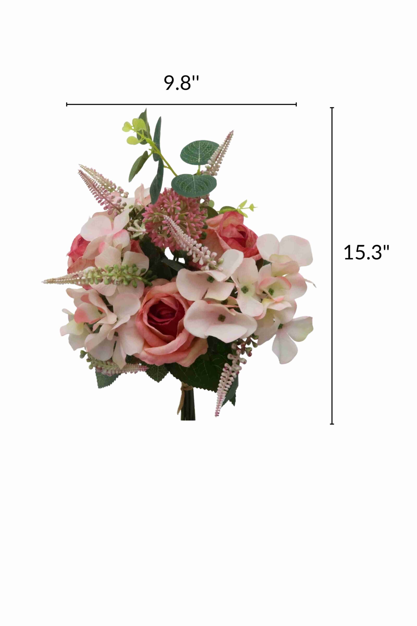 Faux Rose and Hydrangea Flower Bouquet